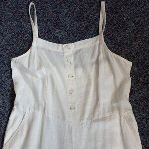 Old Navy Women's Button-Front Square Neck Linen-Blend Cami Jumpsuit